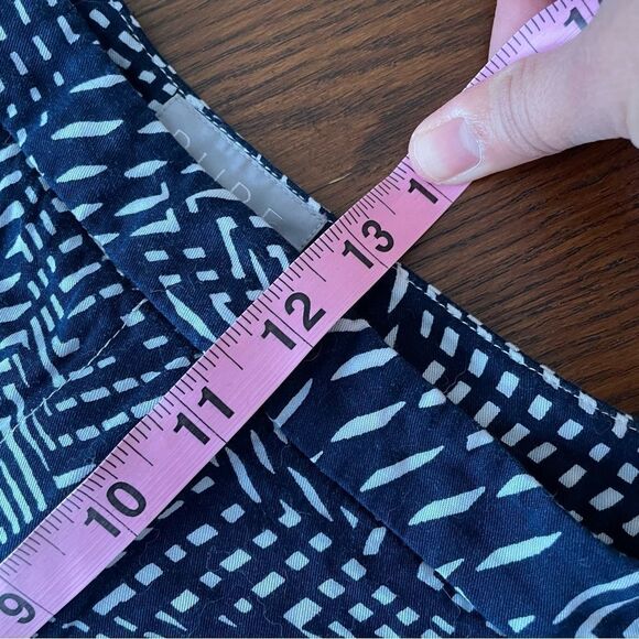 PURE COLLECTION NAVY GEOMETRIC PRINT VISCOSE SQUARE PANTS sz‎ US 8/10 - Picture 9 of 10